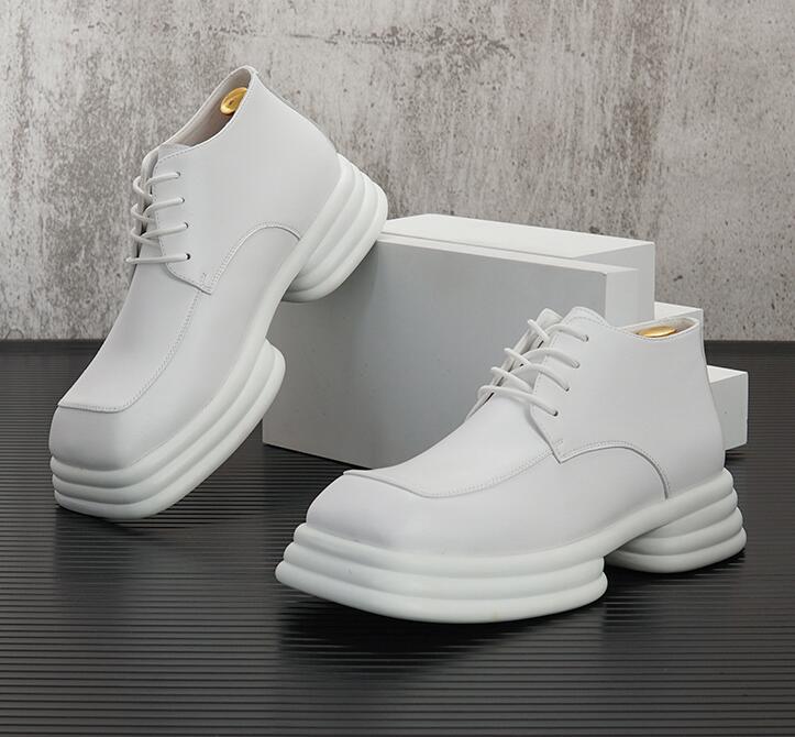 British style Men platform leather shoes square toes sneakers fashion Casual little white shoe breathable non-slip Lace-Up flats comfort Sports Walking Shoes
British style Men platform leather shoes square toes sneakers fashion Casual little white shoe breathable non-slip Lace-Up flats comfort Sports Walking Shoes