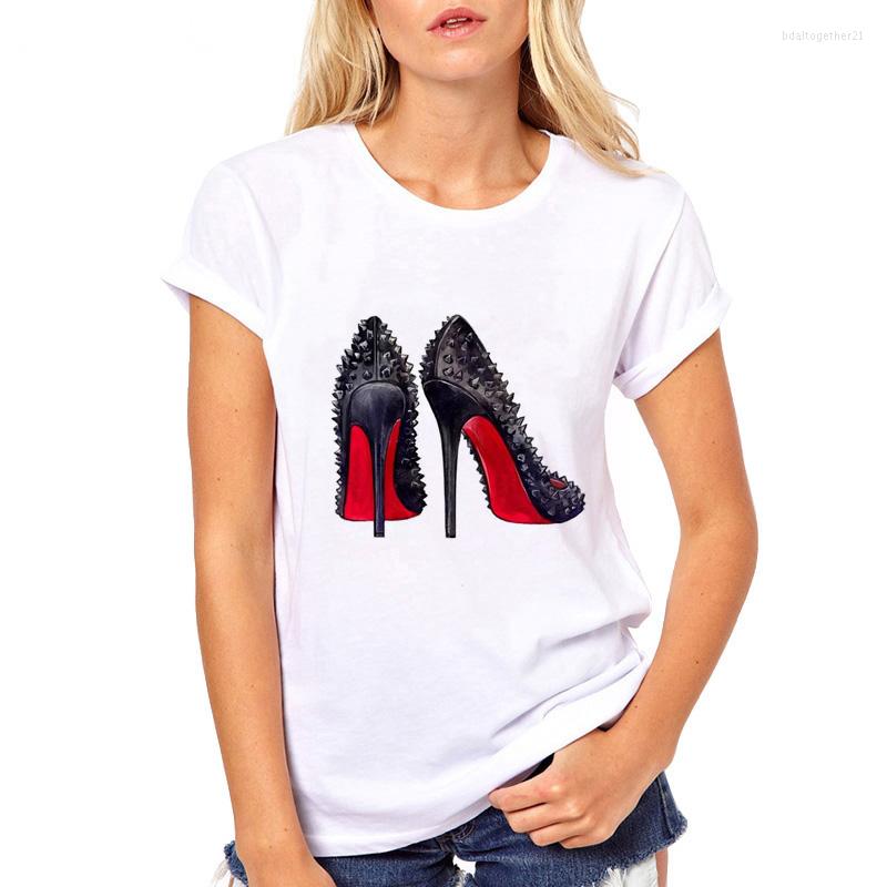 Women' T Shirts Casual White Top Tee For Girl' Gift Rivet Black High HeelsT-Shirt Women Fashion Sexy Printed O-neck Soft Short Sleeve
Women' T Shirts Casual White Top Tee For Girl' Gift Rivet Black High HeelsT-Shirt Women Fashion Sexy Printed O-neck Soft Short Sleeve
