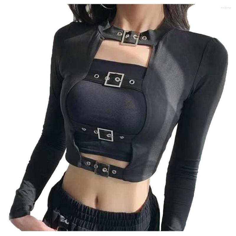 Women' T Shirts Women Tops Tee Chest Hollow Out Buckle T-Shirt Fashion Long Sleeve Slim Tight Crop, Black
Women' T Shirts Women Tops Tee Chest Hollow Out Buckle T-Shirt Fashion Long Sleeve Slim Tight Crop, Black