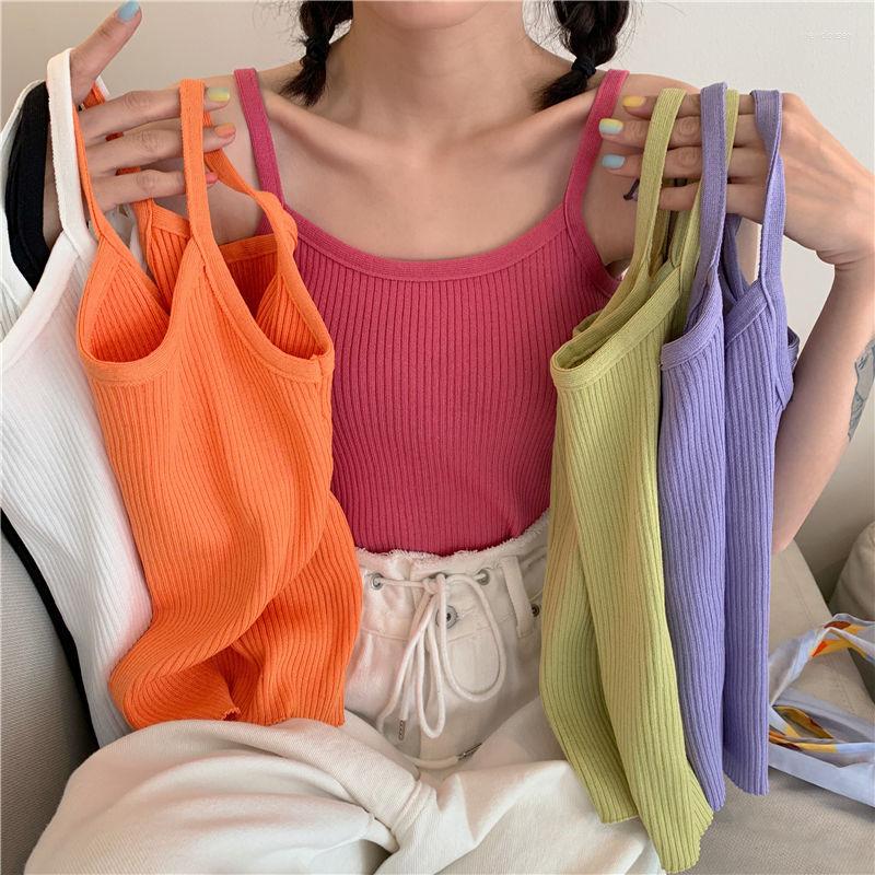 Women's Tanks Camisole Women Candy Color Kawaii Sweet Girl Knitted Jumper Tops Simple Daily Leisure Bottoming Summer Selling Purple Est, White
Women's Tanks Camisole Women Candy Color Kawaii Sweet Girl Knitted Jumper Tops Simple Daily Leisure Bottoming Summer Selling Purple Est, White