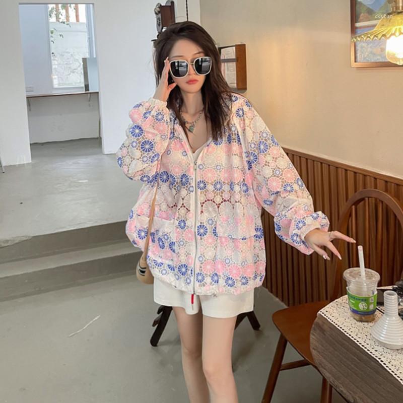 Women's Jackets Embroidery Hollow Out Sunscreen Clothes Street Wear Hooded Thin Outfit Casual Loose Full Sleeve Cardigan, Pink
Women's Jackets Embroidery Hollow Out Sunscreen Clothes Street Wear Hooded Thin Outfit Casual Loose Full Sleeve Cardigan, Pink