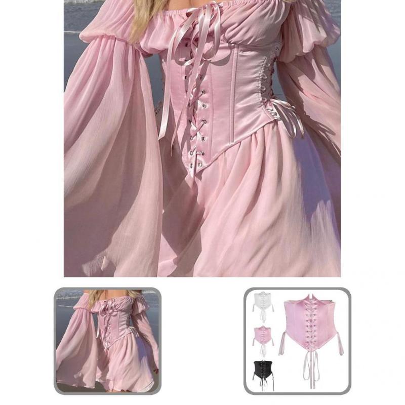Bustiers & Corsets Slim Stylish Pure Color Patchwork Bustier Lady Wide Belt Lace-up For DatingBustiers, Pink
Bustiers & Corsets Slim Stylish Pure Color Patchwork Bustier Lady Wide Belt Lace-up For DatingBustiers, Pink
