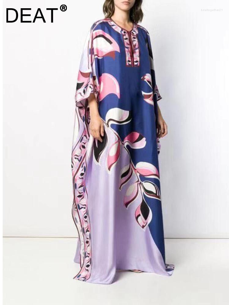 Casual Dresses Fashion Printing O Neck Dress Women Loose Three Quarter Sleeve Full Length Spring 2023 Lady Festival Cloth 15KB2, Blue
Casual Dresses Fashion Printing O Neck Dress Women Loose Three Quarter Sleeve Full Length Spring 2023 Lady Festival Cloth 15KB2, Blue