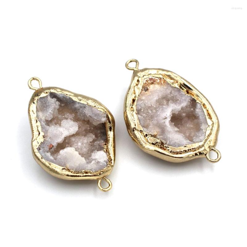 Pendant Necklaces 5pcs Natural Stone Connectors Irregular Agate Druzy Cluster Charms Gold Plated DIY Healing Jewelry Making
Pendant Necklaces 5pcs Natural Stone Connectors Irregular Agate Druzy Cluster Charms Gold Plated DIY Healing Jewelry Making