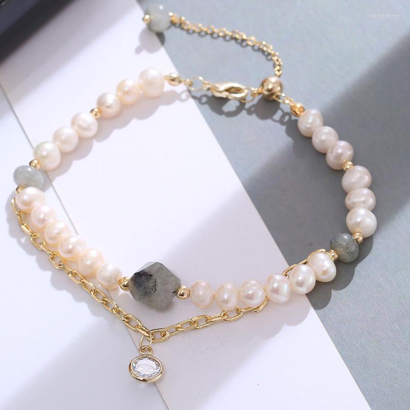 Strand Korean Original Design Natural Pearl Bracelet Women Fashion Stone Crystal Charm Luxury Jewelry Accessories
Strand Korean Original Design Natural Pearl Bracelet Women Fashion Stone Crystal Charm Luxury Jewelry Accessories