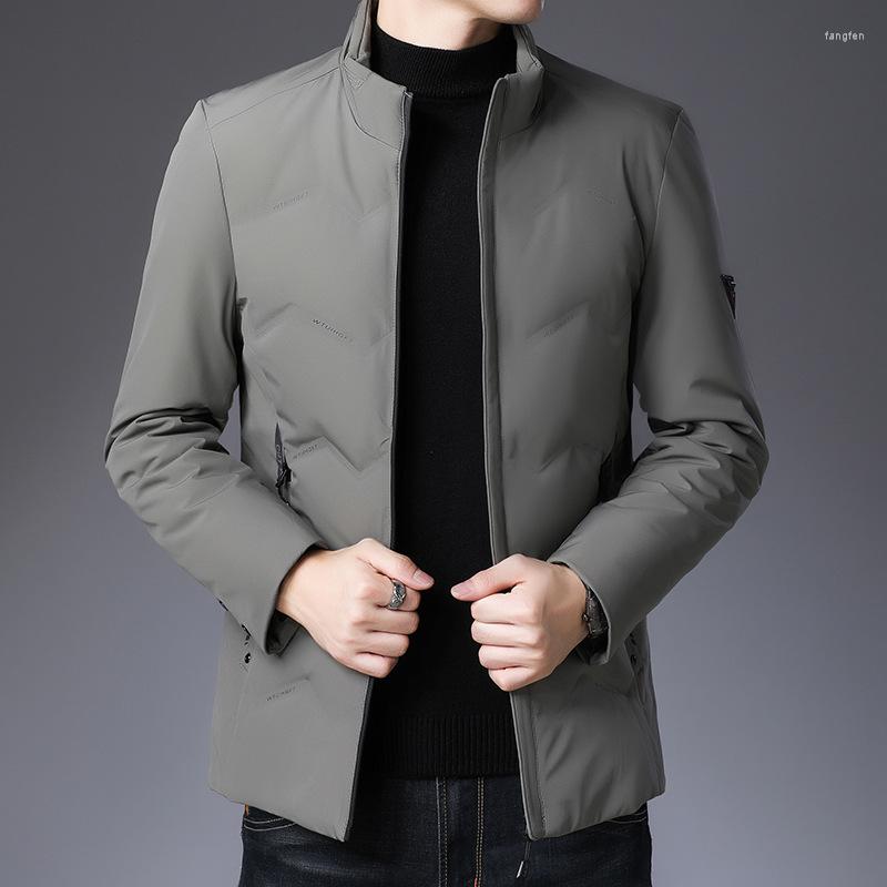 Men's Down Winter Fashion Middle Aged Business White Duck Jacket Lightweight, Black
Men's Down Winter Fashion Middle Aged Business White Duck Jacket Lightweight, Black