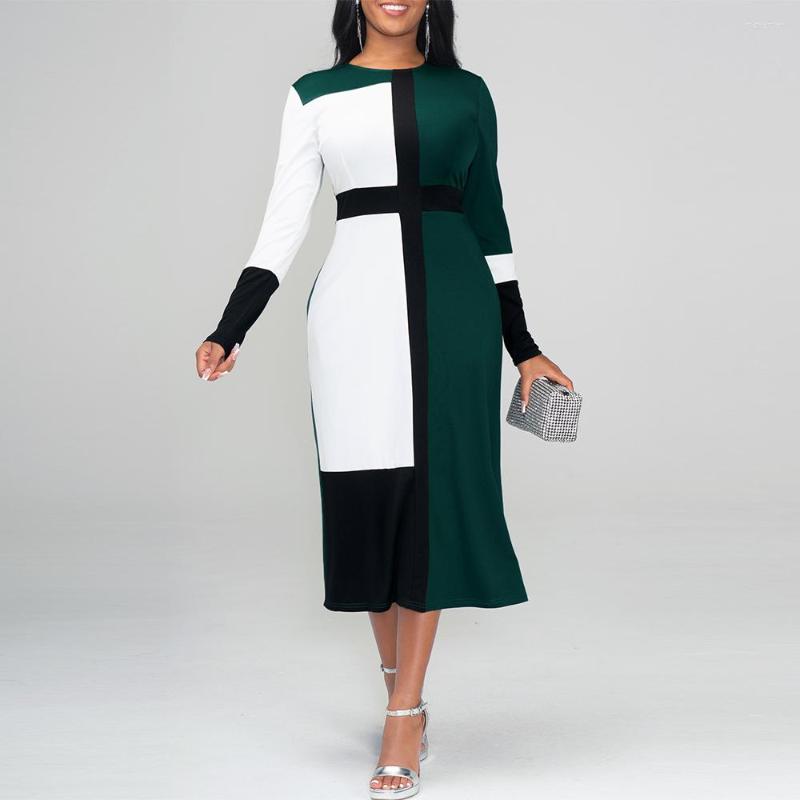 Casual Dresses MISSJOY Autumn Vintage Contrast Color Patchwork Elegant Dress Business Formal Stretch Flare Swing Rockabilly Vestido Longo, Green
Casual Dresses MISSJOY Autumn Vintage Contrast Color Patchwork Elegant Dress Business Formal Stretch Flare Swing Rockabilly Vestido Longo, Green