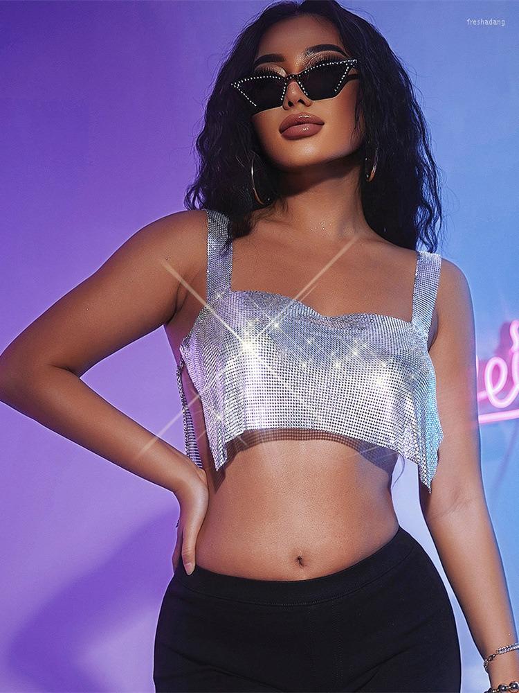 Women's Tanks SRUBY Women Street Hipster Tops Sexy Fashion Girl Metallic Silver Halter 2023 Fall
Women's Tanks SRUBY Women Street Hipster Tops Sexy Fashion Girl Metallic Silver Halter 2023 Fall