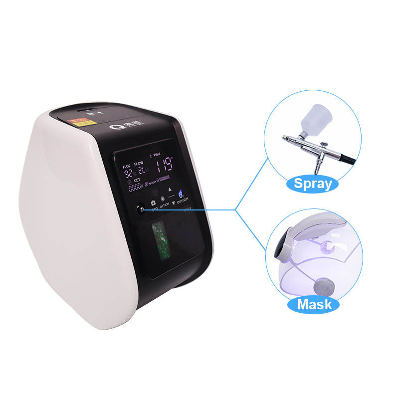 Facial Moisturized Skin Rejuvenation Oxygen Jet Therapy Mask Dome With Led Light For Home SPA SALON Use