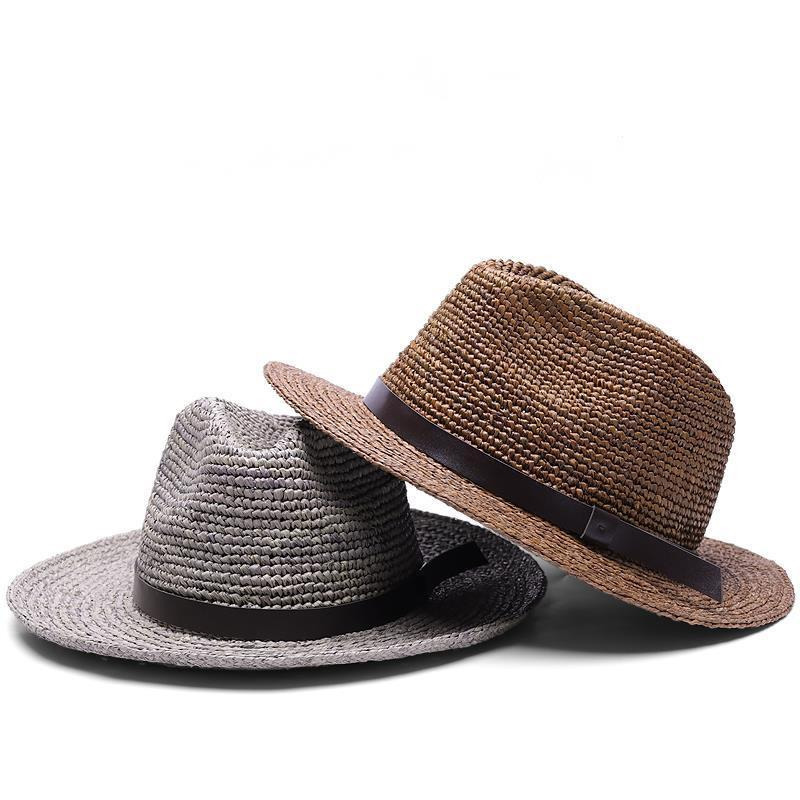 Wide Brim Hats Bucket Large Size Panama Hat Big Bone Men Women Beach Fedora Cap High Quality Plus Raffia Straw 57cm 59cm 61cm 63cm 230214