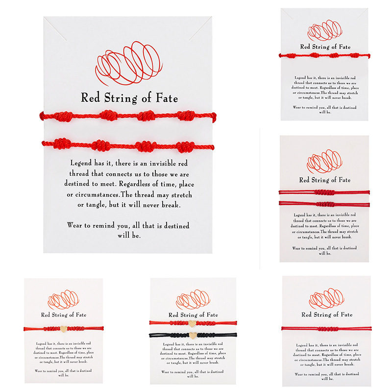 Heart Charm Rope Bracelet Red String of Fate Bracelets His and Her Matching Couple Gifts Jewelry
Heart Charm Rope Bracelet Red String of Fate Bracelets His and Her Matching Couple Gifts Jewelry