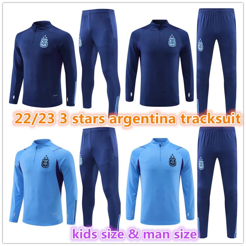 22 23 3 Stars Argentina Adult Kids Tracksuits Higuain Training Wear Soccer Tracksuit Set Suit National Team Dybala L .Martinez De Paul Half 
22 23 3 Stars Argentina Adult Kids Tracksuits Higuain Training Wear Soccer Tracksuit Set Suit National Team Dybala L .Martinez De Paul Half