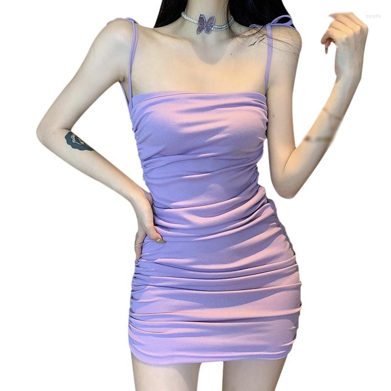 Casual Dresses Sexy Summer Sling Mini Dress Women Solid Color Bandage Bodycon Backless Club Party Korean Style Vestidos 
Casual Dresses Sexy Summer Sling Mini Dress Women Solid Color Bandage Bodycon Backless Club Party Korean Style Vestidos
