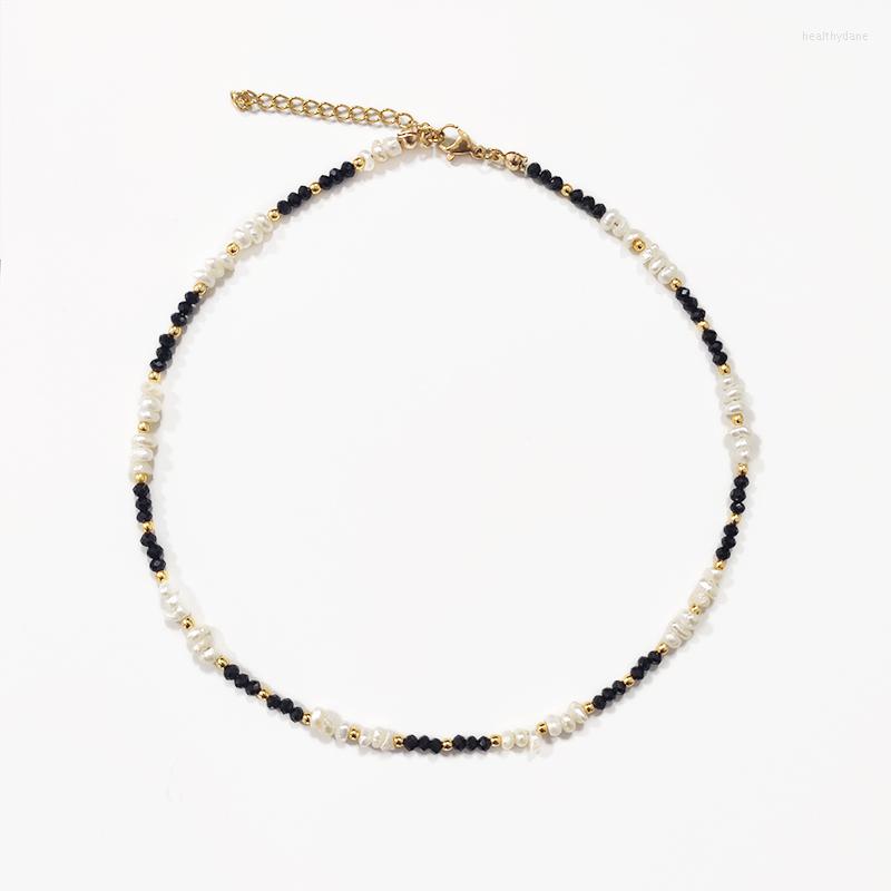Choker 2023 Tendy Exquisite Black Crystal Beaded Necklace Irregular Natural Pearl Mix And Match Retro Charm Jewelry Collier Perle Gift
Choker 2023 Tendy Exquisite Black Crystal Beaded Necklace Irregular Natural Pearl Mix And Match Retro Charm Jewelry Collier Perle Gift