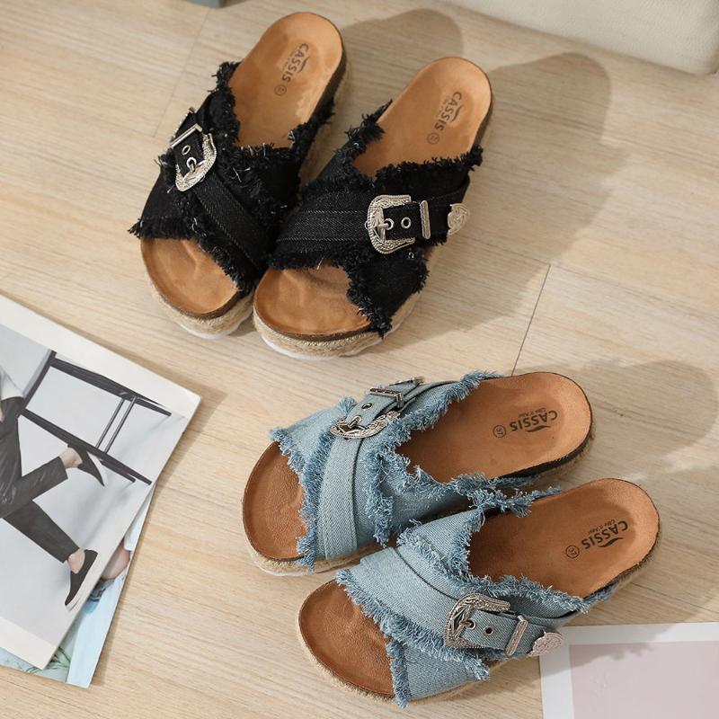 Slippers Women Ladies Wedge Beach Summer Shoes Female Fabric Light Comfort Sandals Woman Slip On Fashion Casual Slides 2023, Black
Slippers Women Ladies Wedge Beach Summer Shoes Female Fabric Light Comfort Sandals Woman Slip On Fashion Casual Slides 2023, Black