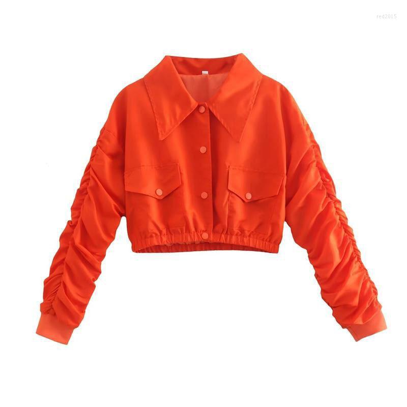 Women's Jackets Women Autumn Jacekt Long Sleeve Vintage Short Jacket Drawstring Orange Coat Ladies Double Pockets Tops
Women's Jackets Women Autumn Jacekt Long Sleeve Vintage Short Jacket Drawstring Orange Coat Ladies Double Pockets Tops