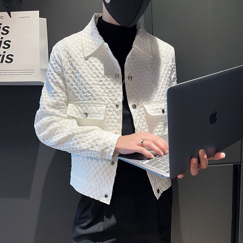Men's Jackets Jacket Fashion loose lapelup Spring Autumn retro men Casual Cargo jacket Solid Color Loose male Outerwear 230213, Black
Men's Jackets Jacket Fashion loose lapelup Spring Autumn retro men Casual Cargo jacket Solid Color Loose male Outerwear 230213, Black