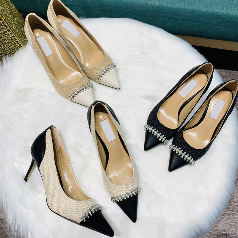 Designer Women's Stiletto pointy stitching dress Shoes Shiny Crystal Fastener Pure leather Dress Shoes Ballet Shoes Slipper Sandals Beach Shoes Work Shoes Designer, Box
Designer Women's Stiletto pointy stitching dress Shoes Shiny Crystal Fastener Pure leather Dress Shoes Ballet Shoes Slipper Sandals Beach Shoes Work Shoes Designer, Box