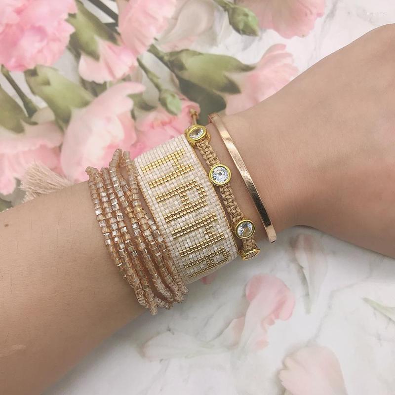 Strand BLUESTAR MAMA Letter MIYUKI Bracelet Crystal Bead Pulseras Mujer Moda Tube Armband Handmade Tassel
Strand BLUESTAR MAMA Letter MIYUKI Bracelet Crystal Bead Pulseras Mujer Moda Tube Armband Handmade Tassel