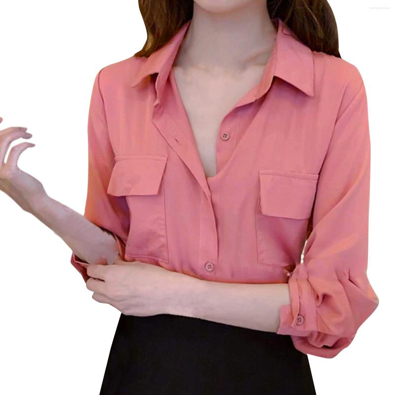 Women's Blouses Tee Shirts For Women Women's Button Down Spring Summer Long Sleeve Pocket Decoration Lapel V Neck Tunic, Pink
Women's Blouses Tee Shirts For Women Women's Button Down Spring Summer Long Sleeve Pocket Decoration Lapel V Neck Tunic, Pink