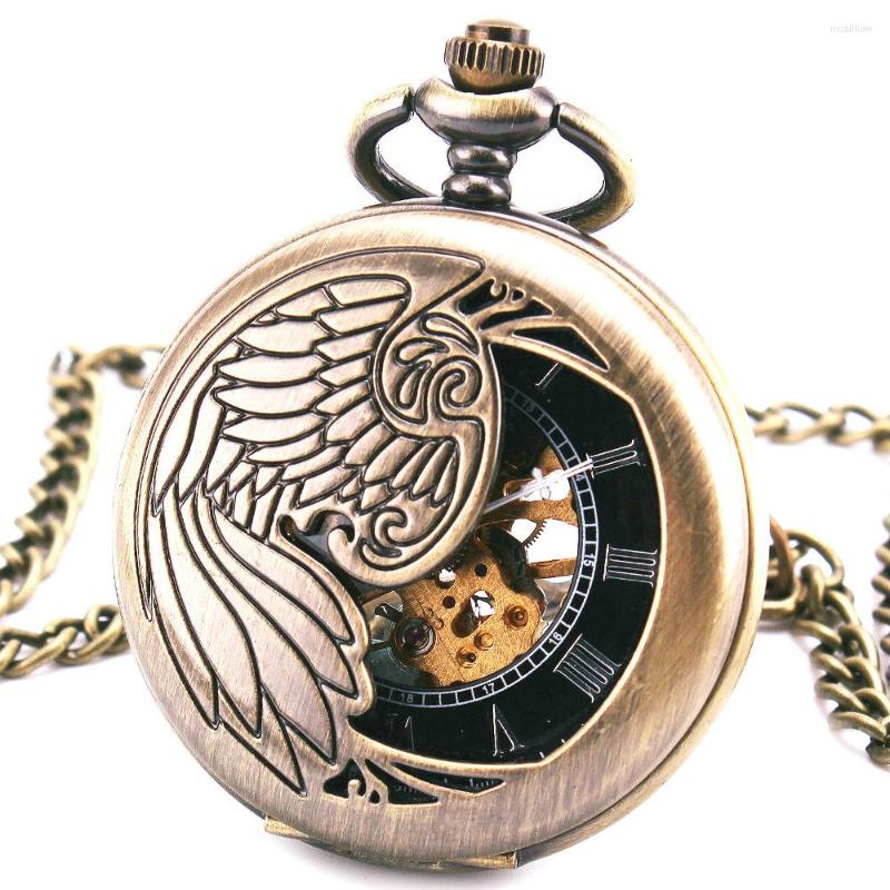 Pocket Watches TD Fashion Retro Men Women Mechanical Phoenix Design Carved Lid Japan Hand-wind Movement With Pendant Chain BOX, Bronze
Pocket Watches TD Fashion Retro Men Women Mechanical Phoenix Design Carved Lid Japan Hand-wind Movement With Pendant Chain BOX, Bronze