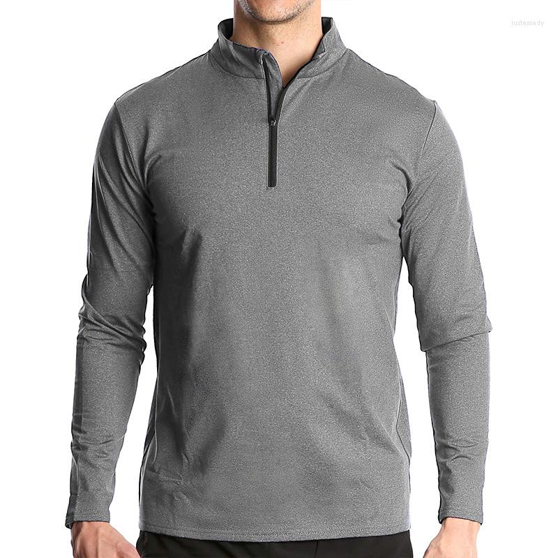 Men' T Shirts 2023 Autumn Men' Long-sleeved Quick-drying Sports Breathable Top Pullover Half Zipper Solid Color T-shirt, Light gray
Men' T Shirts 2023 Autumn Men' Long-sleeved Quick-drying Sports Breathable Top Pullover Half Zipper Solid Color T-shirt, Light gray