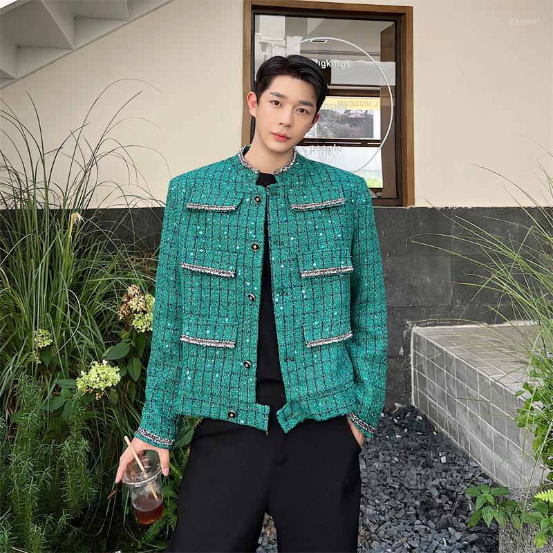 Men's Jackets Men Multi Pocket Cover Tweed Sequin Jacket French Fashion Vintage Casual Loose Short Coat Male Korean Streetwear Overcoat, 1087 green
Men's Jackets Men Multi Pocket Cover Tweed Sequin Jacket French Fashion Vintage Casual Loose Short Coat Male Korean Streetwear Overcoat, 1087 green