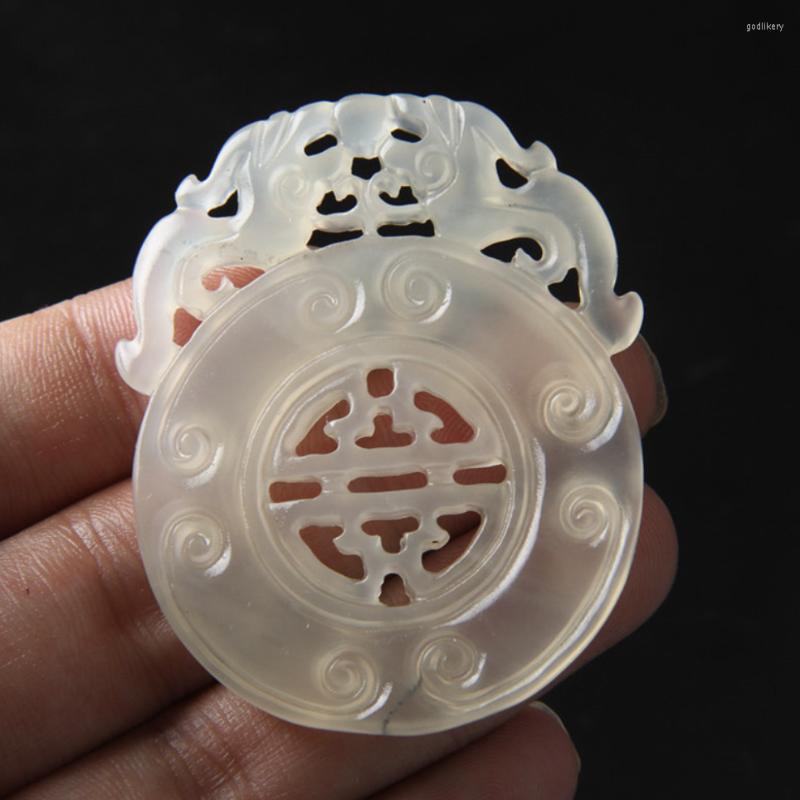 Chains Charming Natural Handmade Jade DIY Jewelry Accessories Hollowed Out Double Dragon Pendant Tag
Chains Charming Natural Handmade Jade DIY Jewelry Accessories Hollowed Out Double Dragon Pendant Tag