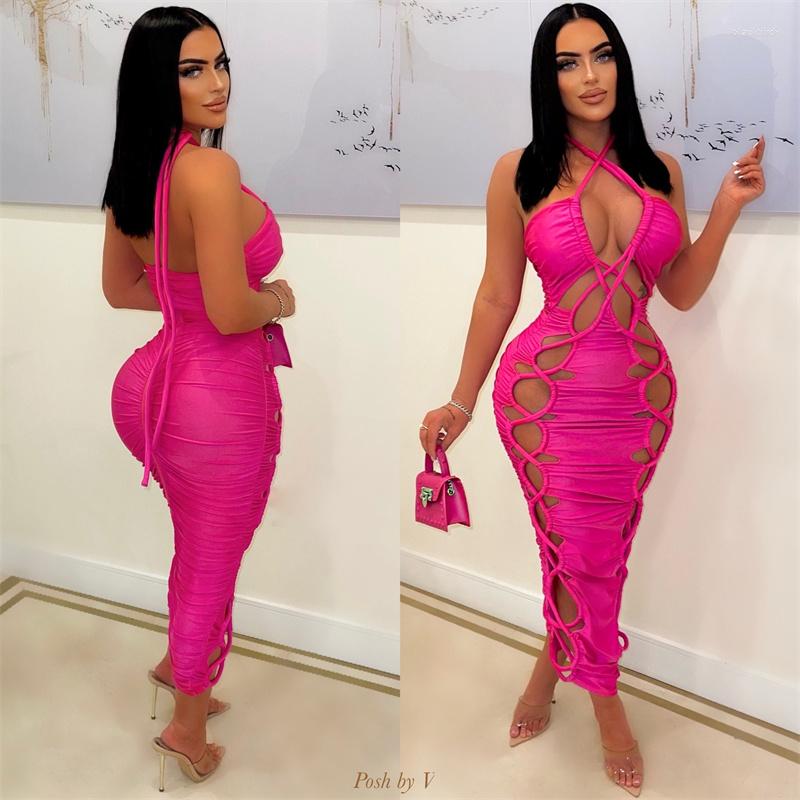 Casual Dresses Tie Caged Midi Dress Women Solid Sexy Hollow Out Lace Up Halter Backless Zipper Ruched Bodycon Night Clubwear Party, Green
Casual Dresses Tie Caged Midi Dress Women Solid Sexy Hollow Out Lace Up Halter Backless Zipper Ruched Bodycon Night Clubwear Party, Green