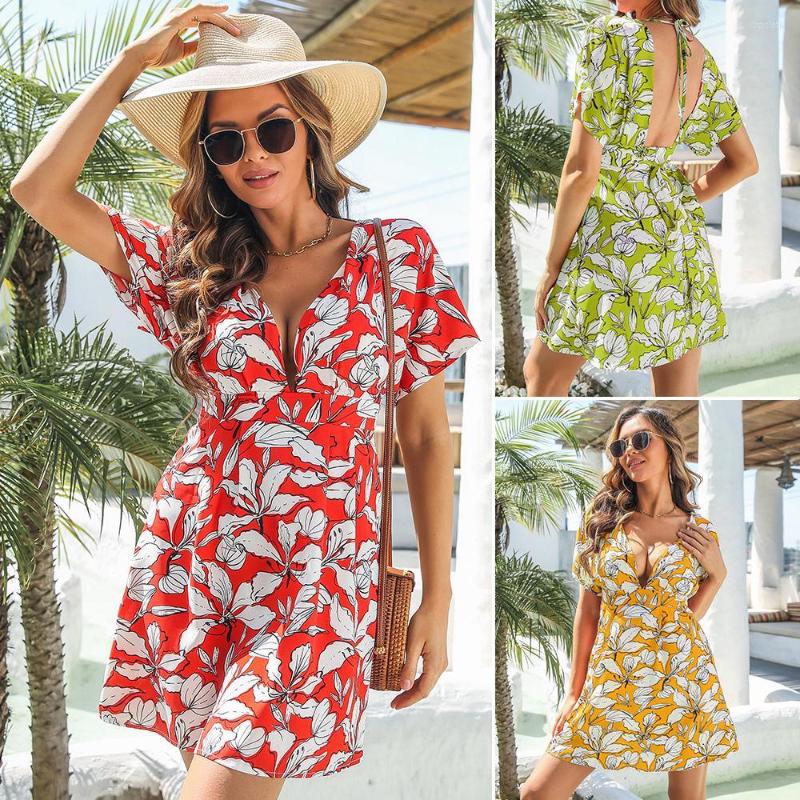 Casual Dresses Deep V Neck Halter Dress Female Vacation Wind Leaf Beach Skirt Summer Style 5002#, Green
Casual Dresses Deep V Neck Halter Dress Female Vacation Wind Leaf Beach Skirt Summer Style 5002#, Green