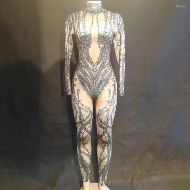 Stage Wear Sparkly Rhinestones Women Jumpsuit Black Printed Long Sleeves Bodysuit Costume Prom Birthday Celebrate Performance
Stage Wear Sparkly Rhinestones Women Jumpsuit Black Printed Long Sleeves Bodysuit Costume Prom Birthday Celebrate Performance