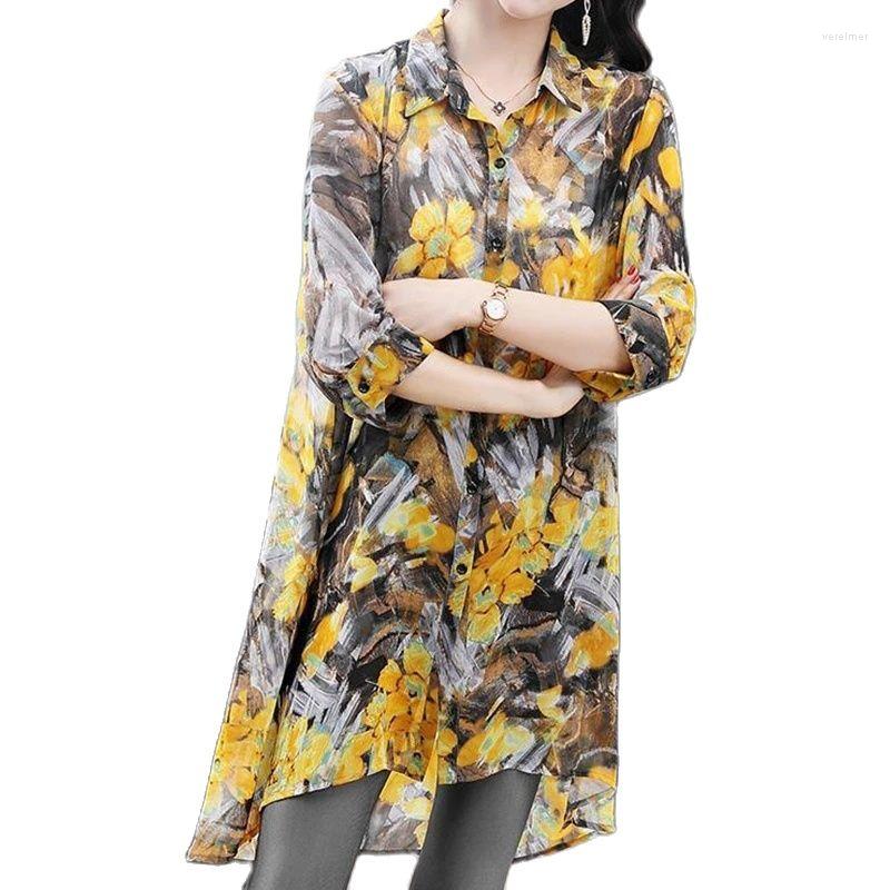 Women's Blouses Spring/Summer 2023 Style Woman Loose Shirt Medium To Long Leisure Be All-Match Upper Garment Sun-Proof Lady Thin Overcoat, Yellow
Women's Blouses Spring/Summer 2023 Style Woman Loose Shirt Medium To Long Leisure Be All-Match Upper Garment Sun-Proof Lady Thin Overcoat, Yellow