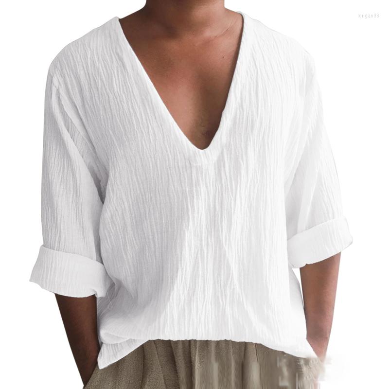 Men's T Shirts Casual Pure Color Cotton Linen Tops Men Vintage Loose V Neck Long Sleeve T-Shirts For Mens 2023 Spring Autumn Pullovers, 01 white
Men's T Shirts Casual Pure Color Cotton Linen Tops Men Vintage Loose V Neck Long Sleeve T-Shirts For Mens 2023 Spring Autumn Pullovers, 01 white
