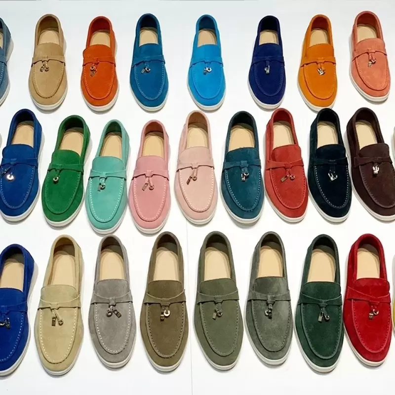 Sneakers Men Designer Shoes Loro Suede Loafers Classic Buckle Round Toes Flat Heel Leisure Comfort Four Seasons Woman Shoes 3EOH, 19
Sneakers Men Designer Shoes Loro Suede Loafers Classic Buckle Round Toes Flat Heel Leisure Comfort Four Seasons Woman Shoes 3EOH, 19