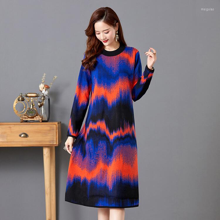 Casual Dresses Women Knitted Printed Dress 2023 Autumn Winter Warm Lady Long Sleeve Loose Sweater, Orange
Casual Dresses Women Knitted Printed Dress 2023 Autumn Winter Warm Lady Long Sleeve Loose Sweater, Orange