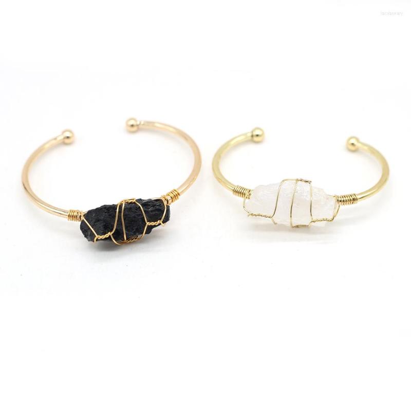 Bangle Natural Semi-precious Stones Round Opening Golden Crystal Bud Circlet For Women Charm Bracelet Jewelry Gift
Bangle Natural Semi-precious Stones Round Opening Golden Crystal Bud Circlet For Women Charm Bracelet Jewelry Gift