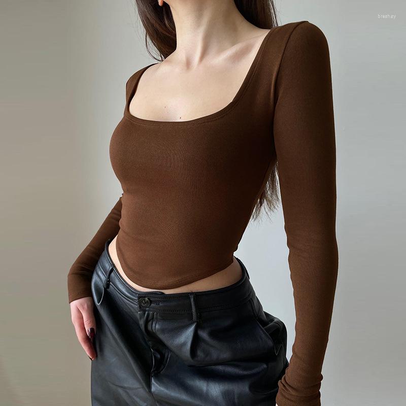 Women's T Shirts Ly Square Collar Long Sleeve Casual Women Green Autumn Skinny Sexy Solid Basic Crop Tops, White
Women's T Shirts Ly Square Collar Long Sleeve Casual Women Green Autumn Skinny Sexy Solid Basic Crop Tops, White