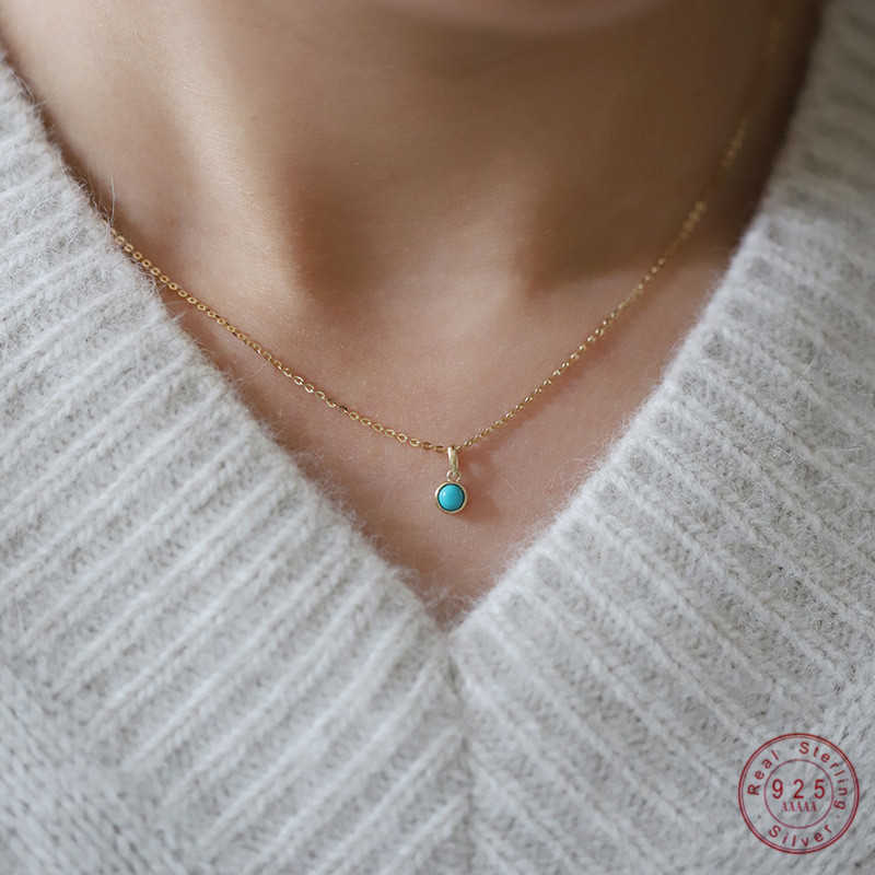 Retro 925 Sterling Silver 14k Gold Plated Necklace for Women Blue Turquoise Mini Geometric Round Pendant Clavicle Chain
Retro 925 Sterling Silver 14k Gold Plated Necklace for Women Blue Turquoise Mini Geometric Round Pendant Clavicle Chain