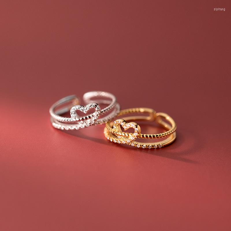 Cluster Rings 925 Sterling Silver Korean Temperament Diamond Hollow Out For Women Heart Double-layer Cross Lady Fashion Jewelry
Cluster Rings 925 Sterling Silver Korean Temperament Diamond Hollow Out For Women Heart Double-layer Cross Lady Fashion Jewelry