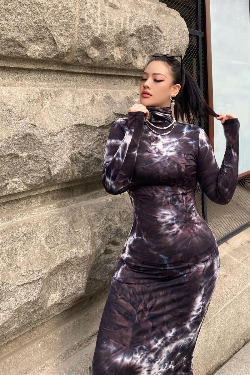 Casual Dresses Tie Dye Basic Turtleneck Vest Long Spring Autumn Women Maxi Party Dress Sleeve Bodycon Slim Vestidos Bottoming, Green
Casual Dresses Tie Dye Basic Turtleneck Vest Long Spring Autumn Women Maxi Party Dress Sleeve Bodycon Slim Vestidos Bottoming, Green