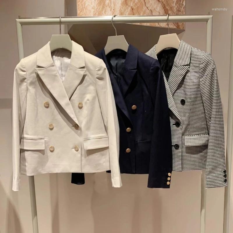 Women' Suits Exquisite Double Breasted Blazer Mujer Notched Collar Long Sleeve Suit Coat Fashion Casual Women Jackets Spring Outfits, Beige
Women' Suits Exquisite Double Breasted Blazer Mujer Notched Collar Long Sleeve Suit Coat Fashion Casual Women Jackets Spring Outfits, Beige