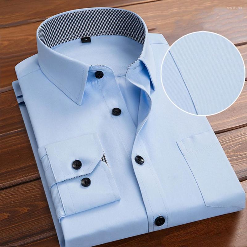 Men's Casual Shirts Men Shirt Solid Color Button Fall Business Lapel Single-breasted Formal Office Anti-wrinkle Mid Length, Blue
Men's Casual Shirts Men Shirt Solid Color Button Fall Business Lapel Single-breasted Formal Office Anti-wrinkle Mid Length, Blue