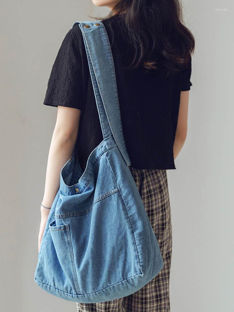 Evening Bags Denim Crossbody For Women Large Capacity Commuter Shopper Women's Tote Bag Designer Student Shoulder Female Handbag, Black
Evening Bags Denim Crossbody For Women Large Capacity Commuter Shopper Women's Tote Bag Designer Student Shoulder Female Handbag, Black