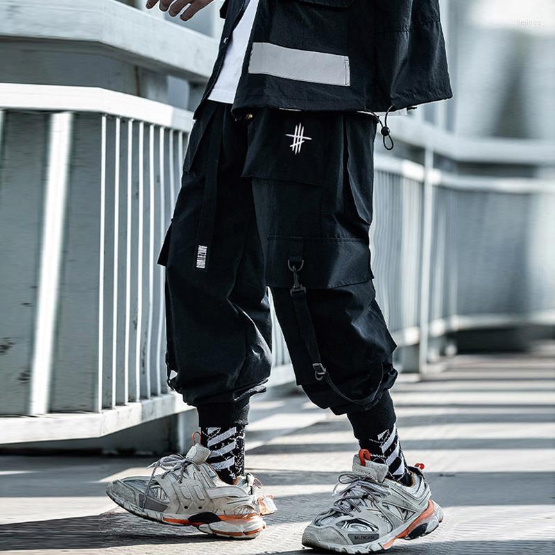 Men's Pants Black Techwear Cargo Men Multi Pockets Hip Hop Casual Streetwear Trousers Joggers Elastic Waist Embroidery Sweatpants #K05 
Men's Pants Black Techwear Cargo Men Multi Pockets Hip Hop Casual Streetwear Trousers Joggers Elastic Waist Embroidery Sweatpants #K05
