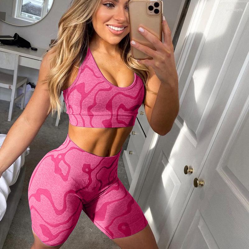 Active Sets Summer Gym Shorts Set For Wome 2 PCS Seamless Workout Clothing Printed Raceback Sports Bra Running Tights Fitness Sportswea, Black 2pcs
Active Sets Summer Gym Shorts Set For Wome 2 PCS Seamless Workout Clothing Printed Raceback Sports Bra Running Tights Fitness Sportswea, Black 2pcs
