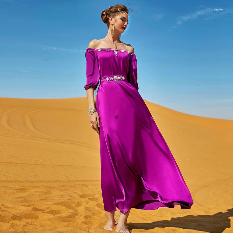 Ethnic Clothing Sexy Arab Women Muslim Slash Neck Half Sleeve Slim Maxi Dress Diamonds Belted Kaftan 2023 Party Elegant
Ethnic Clothing Sexy Arab Women Muslim Slash Neck Half Sleeve Slim Maxi Dress Diamonds Belted Kaftan 2023 Party Elegant