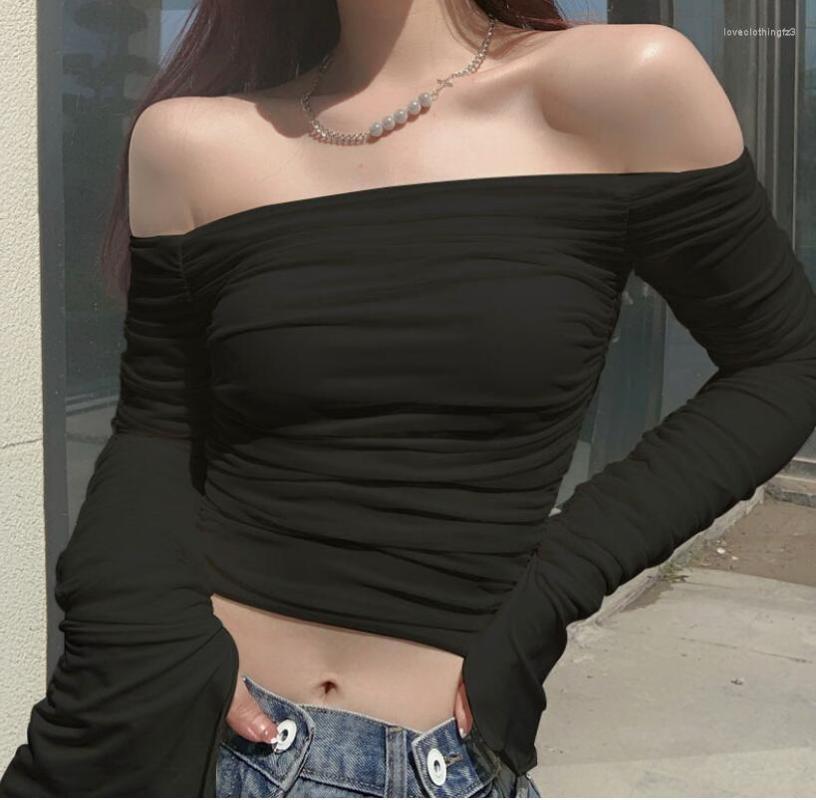 Women' T Shirts Women' T-shirt Long Sleeved UltraShort Sexy Off-the-Shoulder Slim Mesh Trumpet Sleeve Girl Sleeves Clothe, Beige
Women' T Shirts Women' T-shirt Long Sleeved UltraShort Sexy Off-the-Shoulder Slim Mesh Trumpet Sleeve Girl Sleeves Clothe, Beige