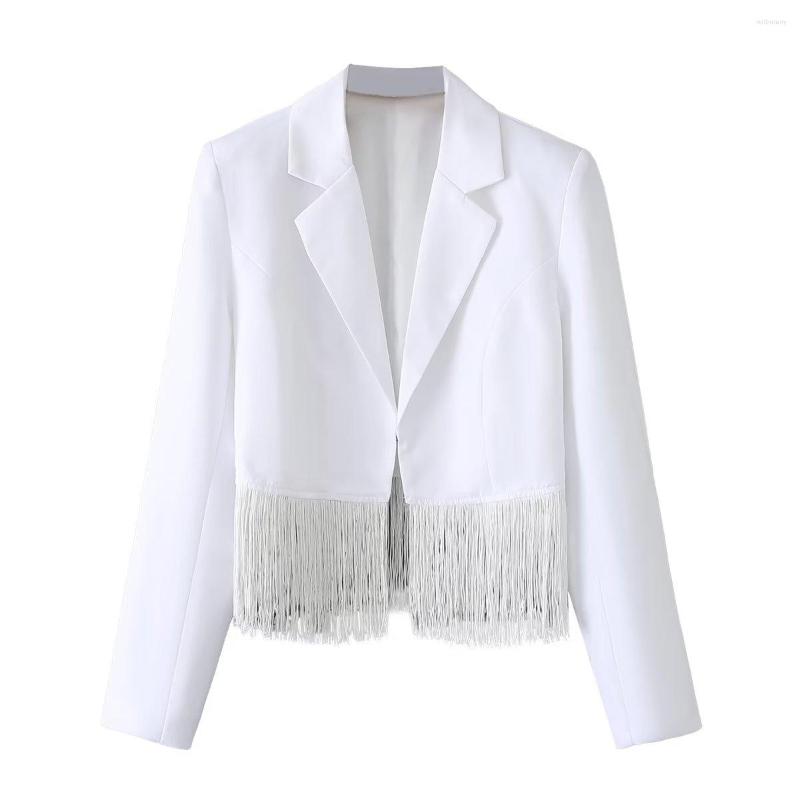 Women's Suits SuperAen Europe And The United States Women 2023 Tassel Decoration Fashion White Suit Jacket
Women's Suits SuperAen Europe And The United States Women 2023 Tassel Decoration Fashion White Suit Jacket