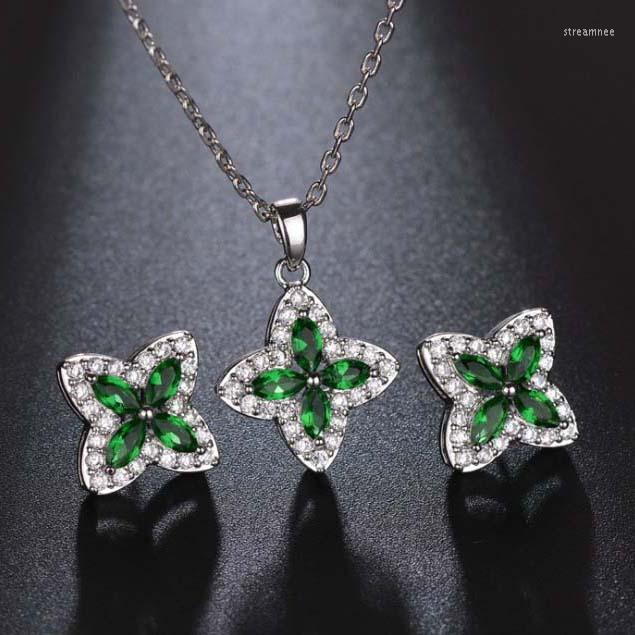 Necklace Earrings Set Green Leaf Crystal Zircon Inlay Stud Pave (Pendant Earrings), Picture shown
Necklace Earrings Set Green Leaf Crystal Zircon Inlay Stud Pave (Pendant Earrings), Picture shown