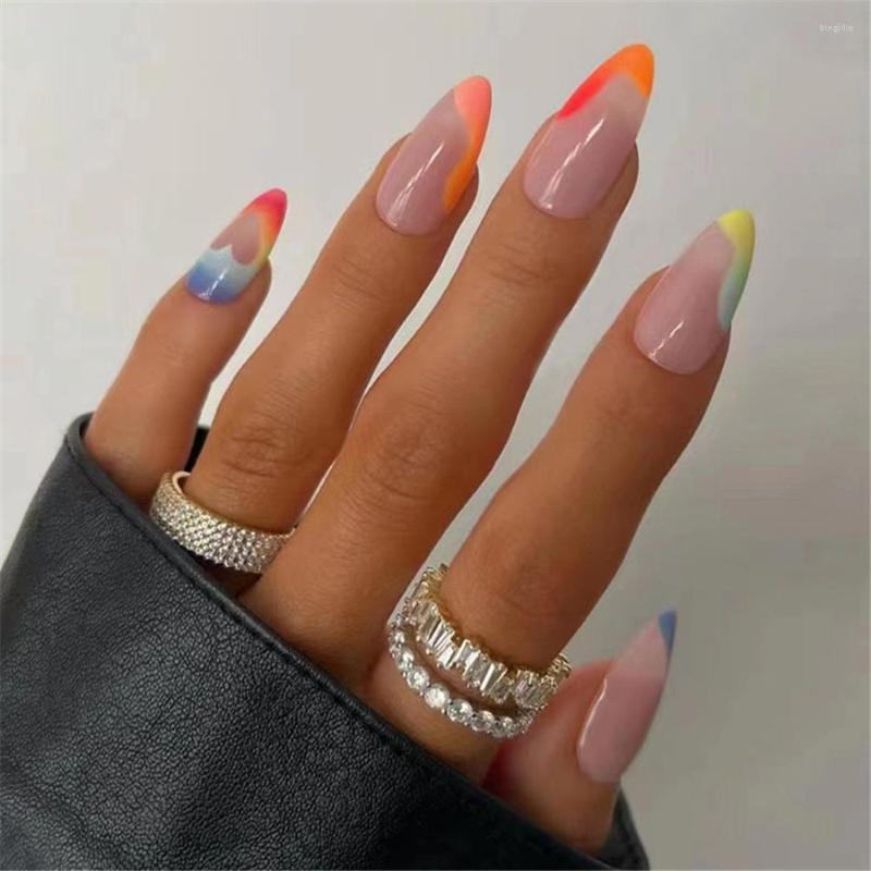 False Nails Colorful Almond Set Press On Full Cover Fake With Designs Flower Hollow Love Nail Tips DIY Manicure French Tip, 01
False Nails Colorful Almond Set Press On Full Cover Fake With Designs Flower Hollow Love Nail Tips DIY Manicure French Tip, 01